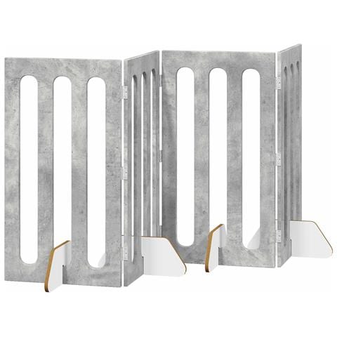 Recinto pieghevole per animali 4 pcs Grigio Cemento - Foto 1