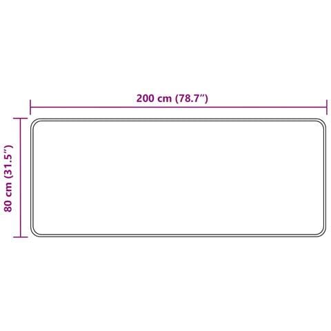 Runner Tappeto MARSA Beige 80 x 200 cm Poliestere e PVC - Foto 7