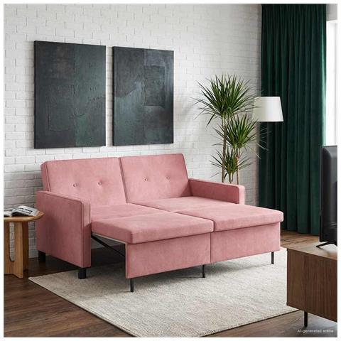Divano letto Rosa Tessuto - Foto 2