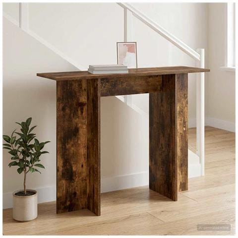 Tavolo consolle Quercia Affumicata 100 x 30 x 75 cm - Foto 2