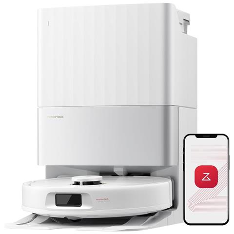 Qrevo S5V Aspirapolvere Robot e Lavapavimenti 2-in-1, Aspirazione 12000Pa, Doppio Sistema Anti-Groviglio, 2 Spazzole Rotanti Sollevabili, Evitamento Ostacoli Intelligente, Lavaggio automatico e asciugatura del panno, Bianco - Foto 1
