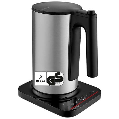 MD 12106 bollitore elettrico 1,5 L 2200 W Nero, Acciaio inox - Foto 1