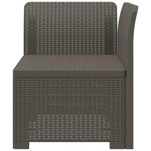 Divano da Giardino a 1 Posto Aspetto Rattan PP Grigio Chiaro - Foto 2