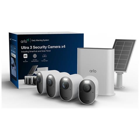 Ultra Telecamera di sicurezza 3 4K, set da 4 con pannello solare - Foto 1