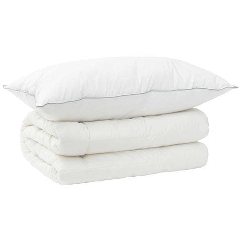 Set di piumone e cuscini 2 pz 140x200 cm Inverno 450 GSM Lana - Foto 1