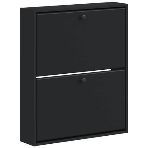Mobiletto per Scarpe da Muro BREDA 71 x 17 x 86 cm Nero - Foto 1