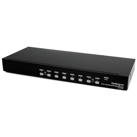 Switch KVM DVI USB a 8 porte montabile a rack 1U - Foto 1