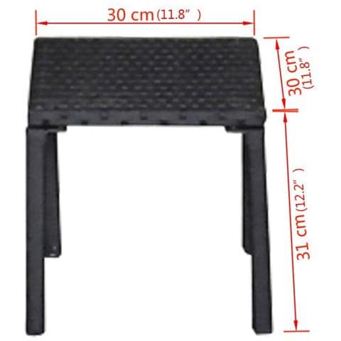 3 Pz Set Sedie A Sdraio Polirattan Nere - Foto 14