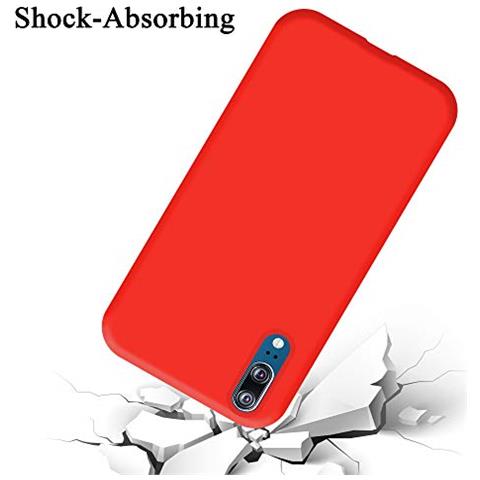 Custodia Compatibile Con Huawei P20 In Liquid Rosso - Coperchio Protettivo In Silicone Tpu Flessibile - Foto 2