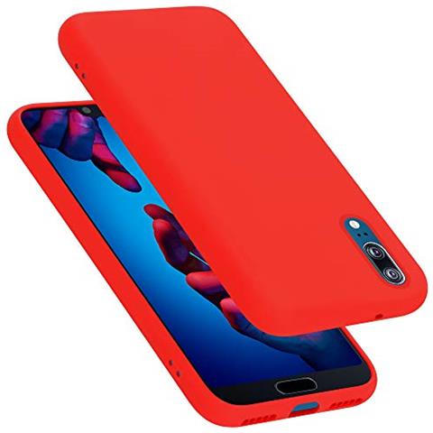 Custodia Compatibile Con Huawei P20 In Liquid Rosso - Coperchio Protettivo In Silicone Tpu Flessibile - Foto 1