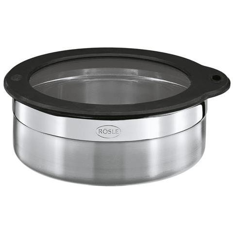 Rsle 16558 Rotondo Barattolo 1.2l Nero, Acciaio Inossidabile 1pezzo (i) Recipiente Per Cibo - Foto 1