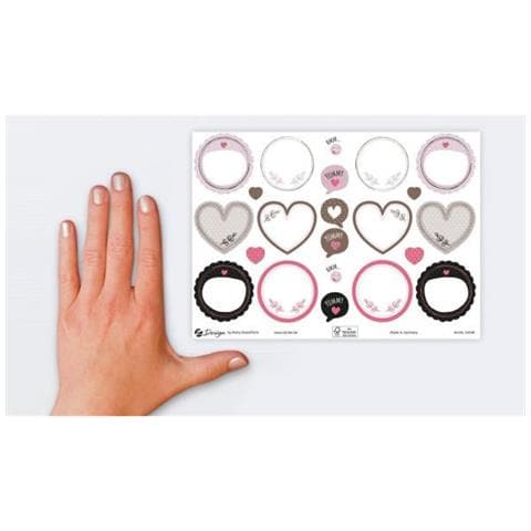 Zweckform Zdesign Trend Sticker Kche Beschriftung Herzfrmig / rund, Aus Beschriftbarem Papier, Wiederablsbar, - 1 Stck (54548)  - Foto 3