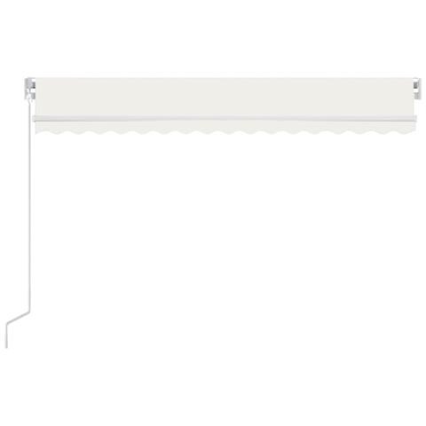 Tenda da Sole Retrattile Manuale con LED 400x350 cm Crema - Foto 7