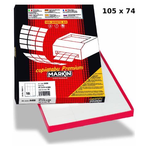 Kohinoor Etichette Adesive Markin 105x74mm 8 Etichette Per Foglio-100 Fogli X210c512 - Foto 1