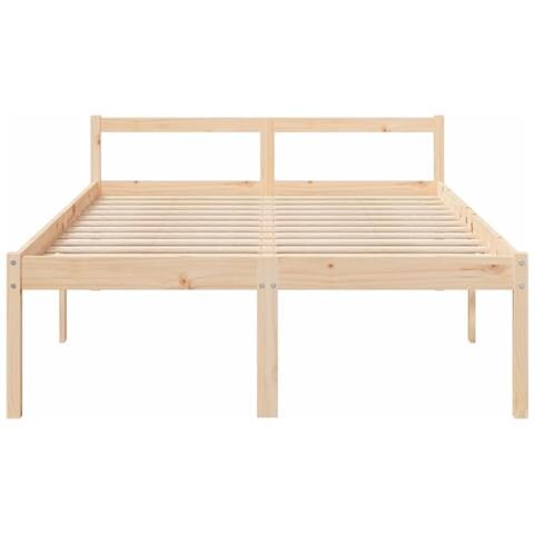 Letto per Anziani 135x190 cm Double in Legno Massello di Pino - Foto 2