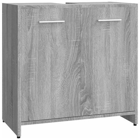 Armadietto Bagno Grigio Sonoma 60x33x60 Cm In Legno Multistrato - Foto 1