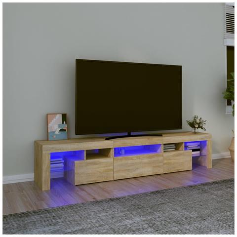 Mobile Porta Tv Con Luci Led Rovere Sonoma - Foto 11
