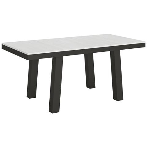 Tavolo Allungabile 90x180/284 Cm Bridge Evolution Telaio Antracite - Bianco Frassino - Foto 6