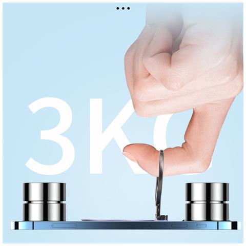 Supporto Per Telefono Magnetico Con Doppi Anelli Per Iphone Serie 12/13/14/15 Black - Foto 2