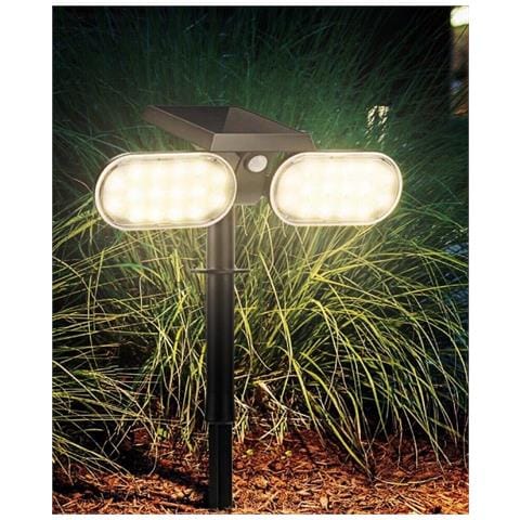 Faro 32 Led Luce Calda Faretto Pannello Solare Sensore Crepuscolare Per Giardino - Foto 2