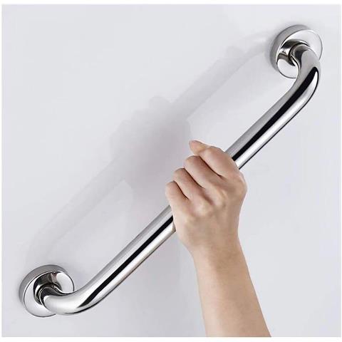 Maniglione Sicurezza Bagno Alluminio Cromato Sostegno Anziani Disabili 55cm 1926 - Foto 3