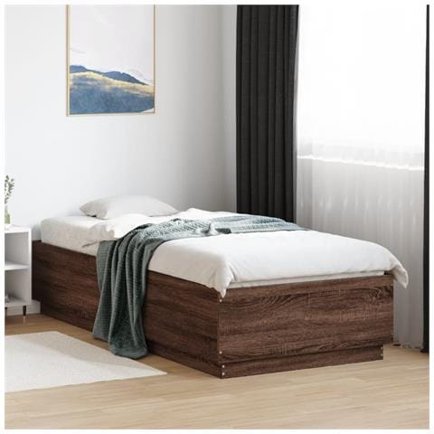 Giroletto Luci Led Rovere Marrone 90x200cm In Legno Multistrato - Foto 1