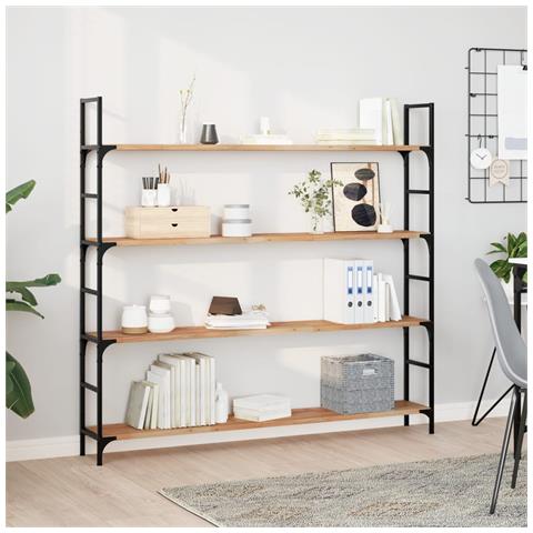 Ripiano A Parete 160x20x2cm Legno Massello Acacia Rifinito Olio - Foto 1