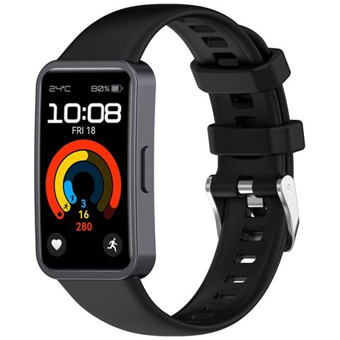 Cinturino In Silicone Liquido Morbido Per Huawei Band 9 E Band 8 Black - Foto 1