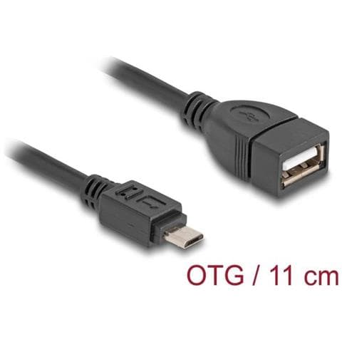 Cavo Usb 2.0 Otg Di Tipo Micro-b Maschio A Tipo A Femmina Da 11 Cm - Foto 1