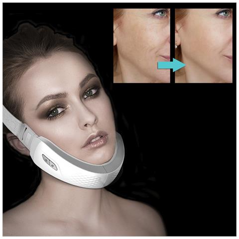 Cintura Facciale Di Elettrostimolazione, Con Trattamento Di Luce Led, Vibrazione, Ems E Terapia Magnetica A Bassa Frequenza. Con Telecomando. - Foto 2