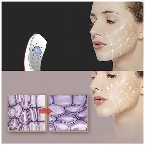 Cintura Facciale Di Elettrostimolazione, Con Trattamento Di Luce Led, Vibrazione, Ems E Terapia Magnetica A Bassa Frequenza. Con Telecomando. - Foto 6