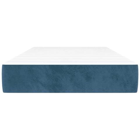 Materasso A Molle Blu Scuro 80x210x20 Cm In Velluto - Foto 3