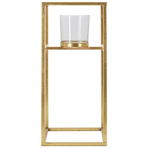 Portacandela Mf347 - Oro - Metallo - 15x15x35 Cm - Foto 2