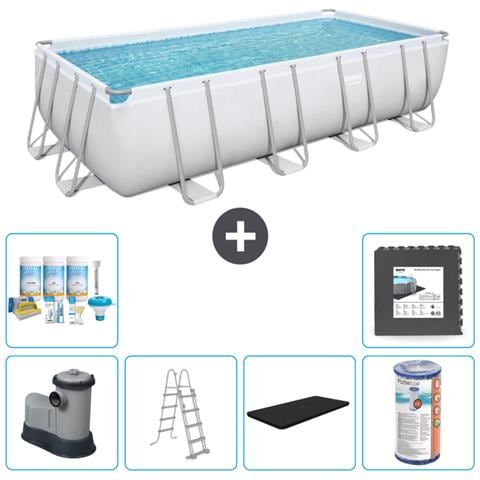 Piscina Fuori Terra - Rettangolo - 549x274x122 Cm - Grigio - Include Accessori Coordinati Cb31 - Foto 1