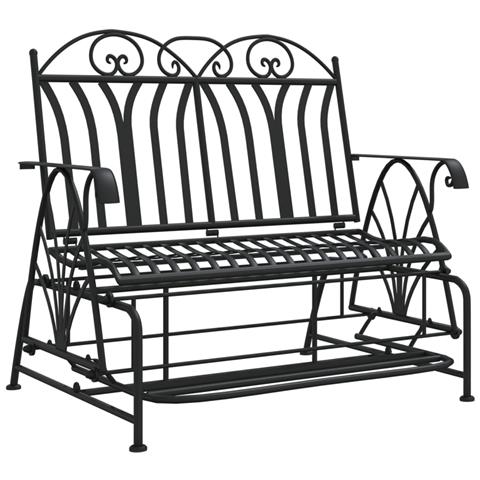 Panca Glider A 2 Posti 114 Cm Nera In Acciaio - Foto 1