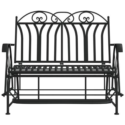 Panca Glider A 2 Posti 114 Cm Nera In Acciaio - Foto 2