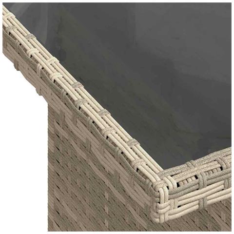 Set Divani Giardino 5 Pezzi con Cuscini Grigio Chiaro Rattan Polietilene, Divano Giardino 2 Posti con Stoccaggio e Cuscini Grigio Chiaro Rattan Polietilene - Foto 9