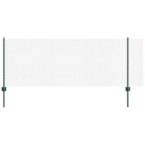 Recinzione in Rete Metallica con 11 U Posts Verde 0.8x25 m Acciaio - Foto 1