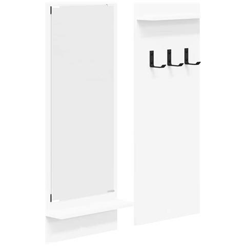 Appendiabiti a muro Bianco 70 x 10 x 90 cm Legno multistrato - Foto 1