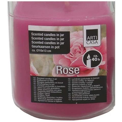 Candela Profumata Rosa 40h In Un Barattolo Con Coperchio, Rosa - Foto 2