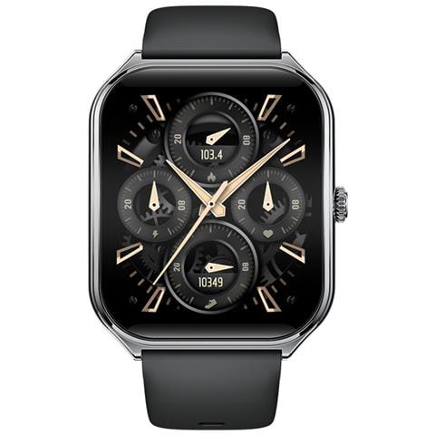 Smartwatch Grigio Siderale Con Cinturino In Silicone Nero - Monitoraggio Avanzato Salute E Fitness - Foto 2