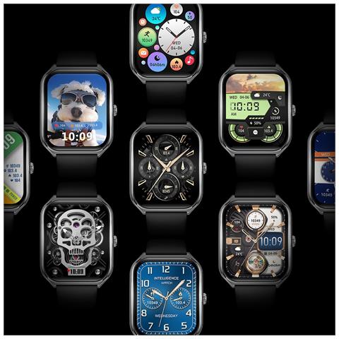 Smartwatch Grigio Siderale Con Cinturino In Silicone Nero - Monitoraggio Avanzato Salute E Fitness - Foto 7