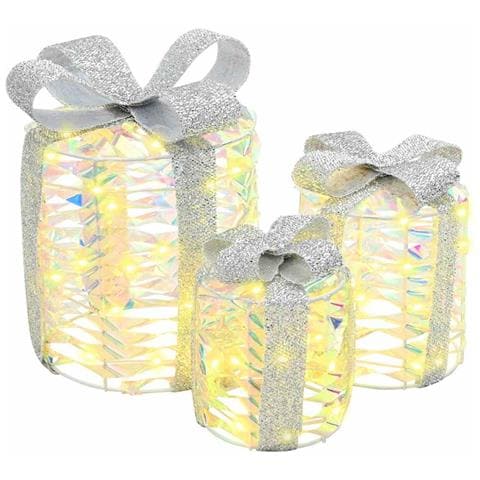 Decorazione Scatola Regalo con 60 LED 3 pcs Bianco caldo PET - Foto 1