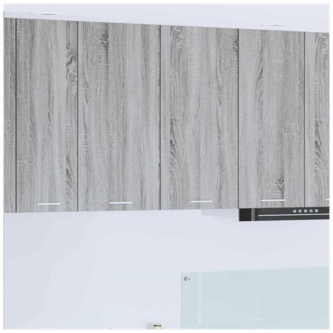 Armadio pensile con porta Riga Grigio Sonoma 80 x 31 x 80 cm - Foto 2