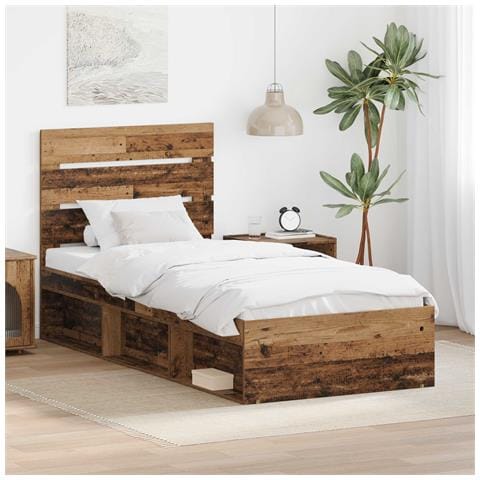 Struttura del letto Legno vecchio 75 x 190 cm Pino massello - Foto 2