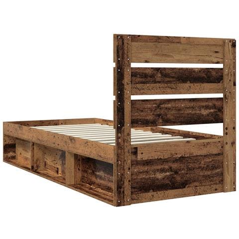 Struttura del letto Legno vecchio 75 x 190 cm Pino massello - Foto 9
