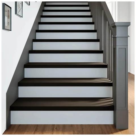 Gradini 12 pz Marrone Scuro 90x25x2 cm Legno Massello Rovere - Foto 2