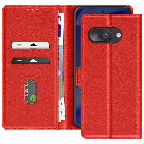 Custodia A Portafoglio Per Google Pixel 9a Serie Chesterfield Grana Fine Funzione Supporto - Foto 1