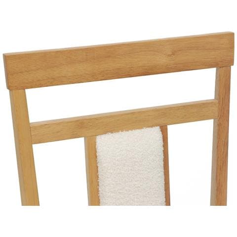 Sedia da pranzo 2 pcs Naturale e chiaro Legno di gomma solido - Foto 9