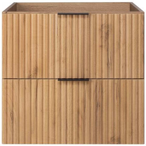 | Set di mobili da bagno - Marron Mat - Chêne Craft | 60/57/46 cm & 35/136/27 cm | Mobili sottolavabo, mobili da bagno, armadio alto, mobile da bagno - Foto 10